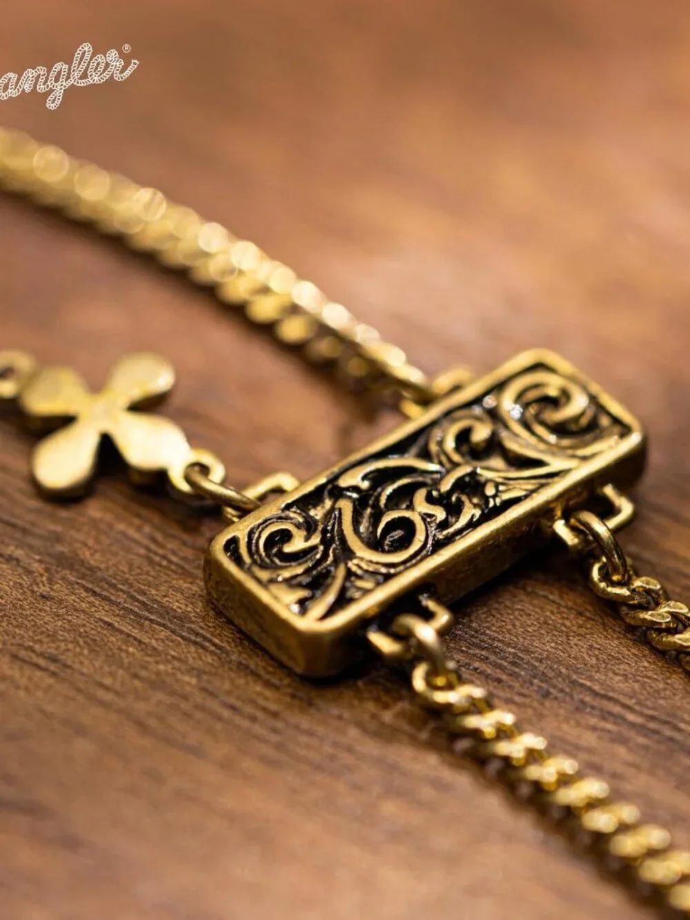 Women TeardropGold Western Gold Plated Wrangler Heart Turquoise Pendant Necklace